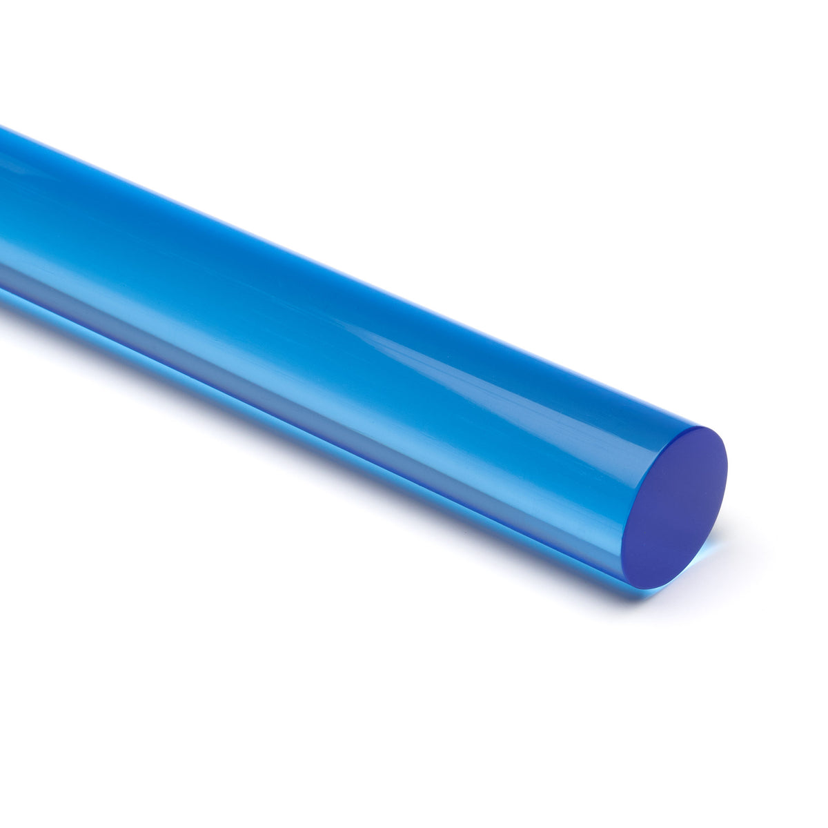 Blue Fluorescent Acrylic Round Rod