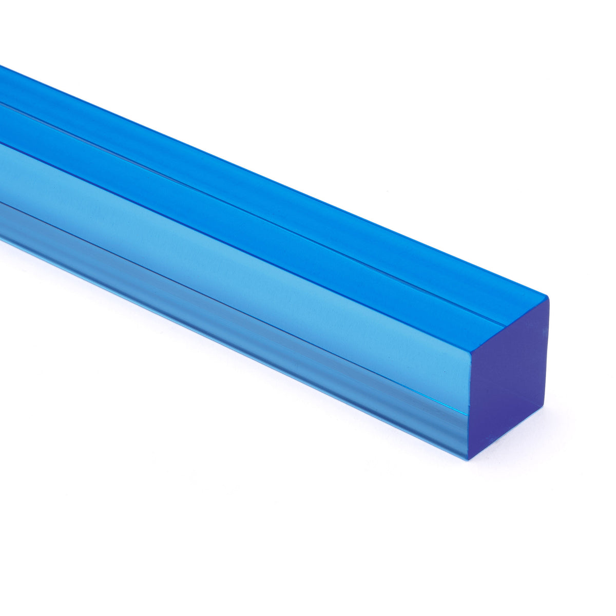 Blue Fluorescent Acrylic Square Rod