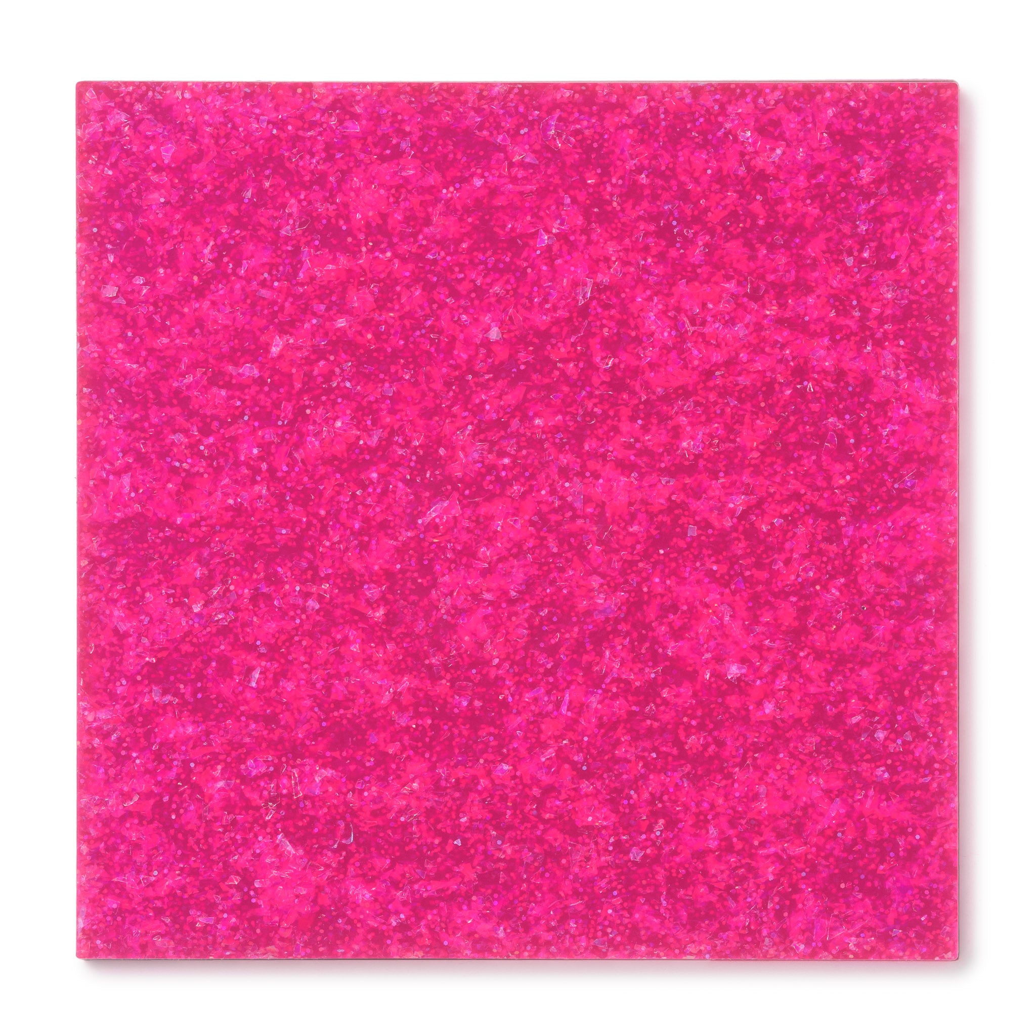Neon Pink Colored Glitter Acrylic Sheet, Swatch View