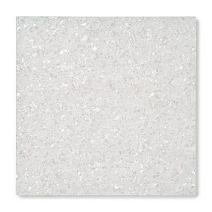 White Snow Flake Glitter Acrylic Sheet, Swatch View