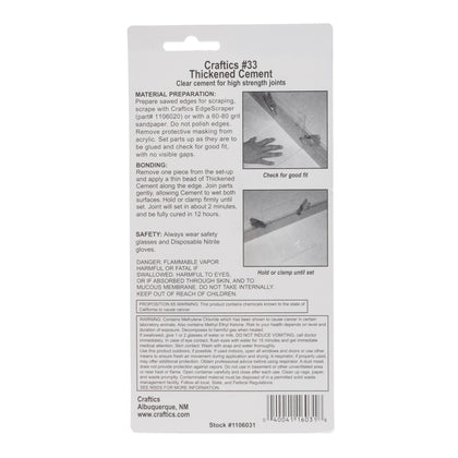 Craftics 33 Thickened Acrylic Cement