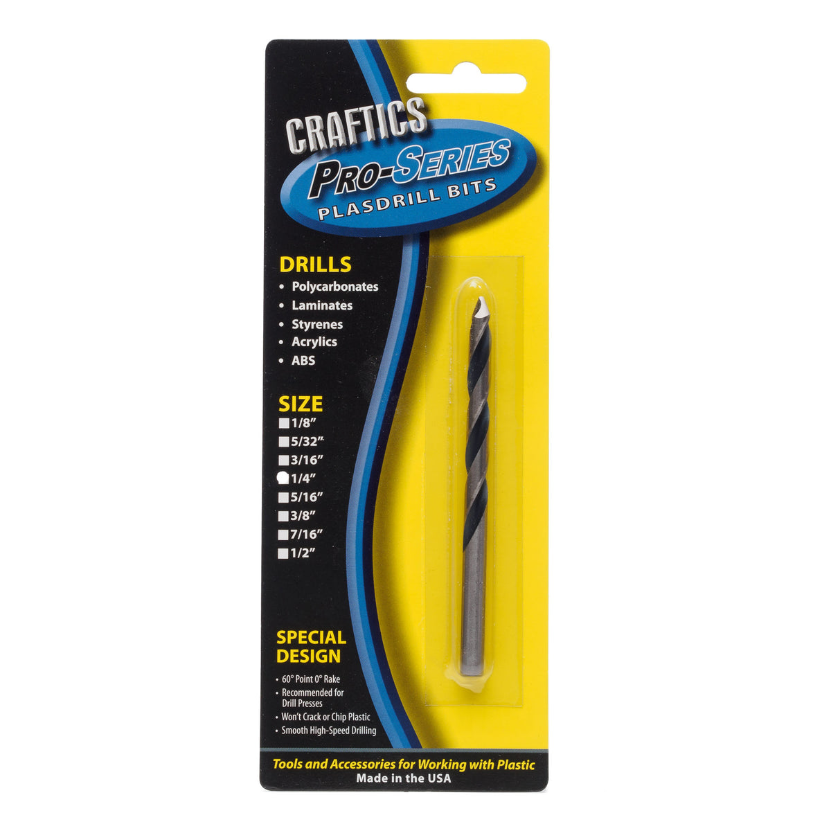 Craftics Craftics Pro-Series Plastic Drill Bit | Canal Plastics Center