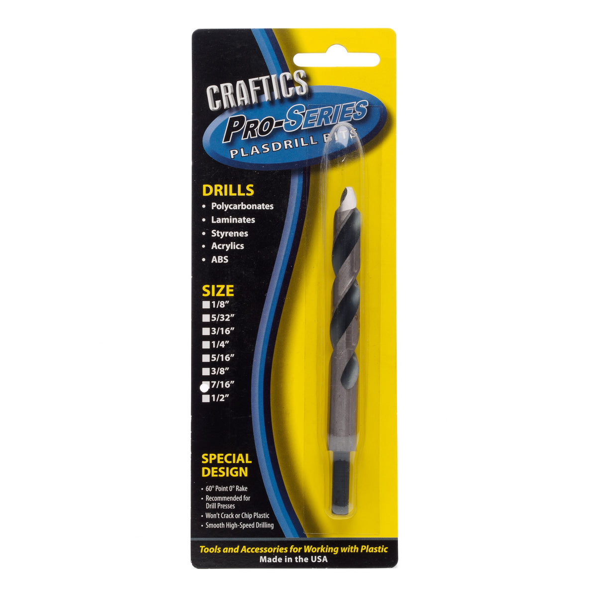 Craftics Craftics Pro-Series Plastic Drill Bit | Canal Plastics Center